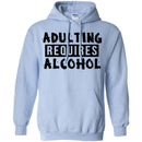 Beer T-Shirt Adulting Requires Alcohol Funny Drinking Lovers Interesting Gift Tee Shirt CustomCat