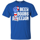 Beer T-Shirt Beer Boobs And Freedom Funny Drinking Lovers Interesting Gift Tee Shirt CustomCat