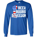 Beer T-Shirt Beer Boobs And Freedom Funny Drinking Lovers Interesting Gift Tee Shirt CustomCat