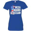 Beer T-Shirt Beer Boobs And Freedom Funny Drinking Lovers Interesting Gift Tee Shirt CustomCat