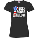 Beer T-Shirt Beer Boobs And Freedom Funny Drinking Lovers Interesting Gift Tee Shirt CustomCat