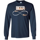Beer T-Shirt Beer Love Forever Infinity Funny Drinking Lovers Interesting Gift Tee Shirt CustomCat
