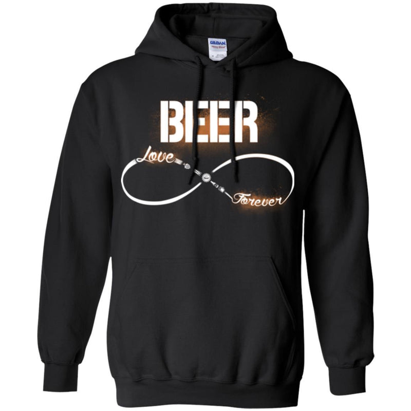 Beer T-Shirt Beer Love Forever Infinity Funny Drinking Lovers Interesting Gift Tee Shirt CustomCat