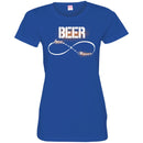 Beer T-Shirt Beer Love Forever Infinity Funny Drinking Lovers Interesting Gift Tee Shirt CustomCat