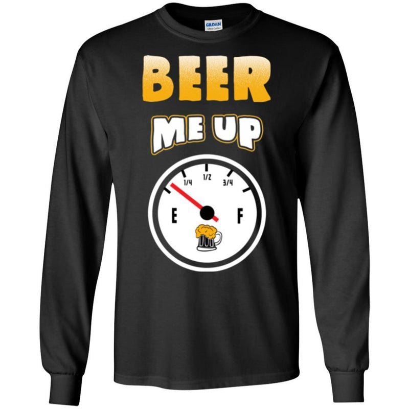Beer T-Shirt Beer Me Up Clock Funny Drinking Lovers Interesting Gift Tee Shirt CustomCat