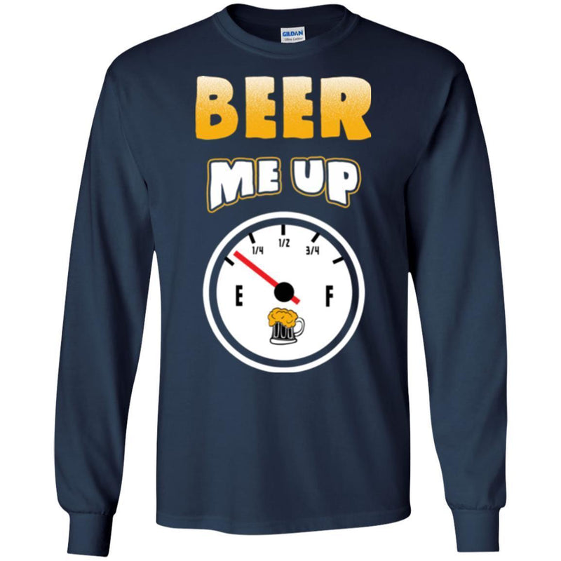 Beer T-Shirt Beer Me Up Clock Funny Drinking Lovers Interesting Gift Tee Shirt CustomCat