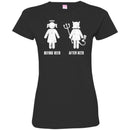 Beer T-Shirt Before Beer After Beer Funny Product Steering Campaign Angel and Demon Tees Gift Shirts CustomCat