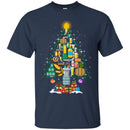 Beer T-Shirt Christmas Tree Beer Funny Drinking Lovers Interesting Gift Tee Shirt CustomCat