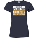 Beer T-Shirt I Have An Open Door Policy Bring Beer And I'll Open The Door Shirts CustomCat