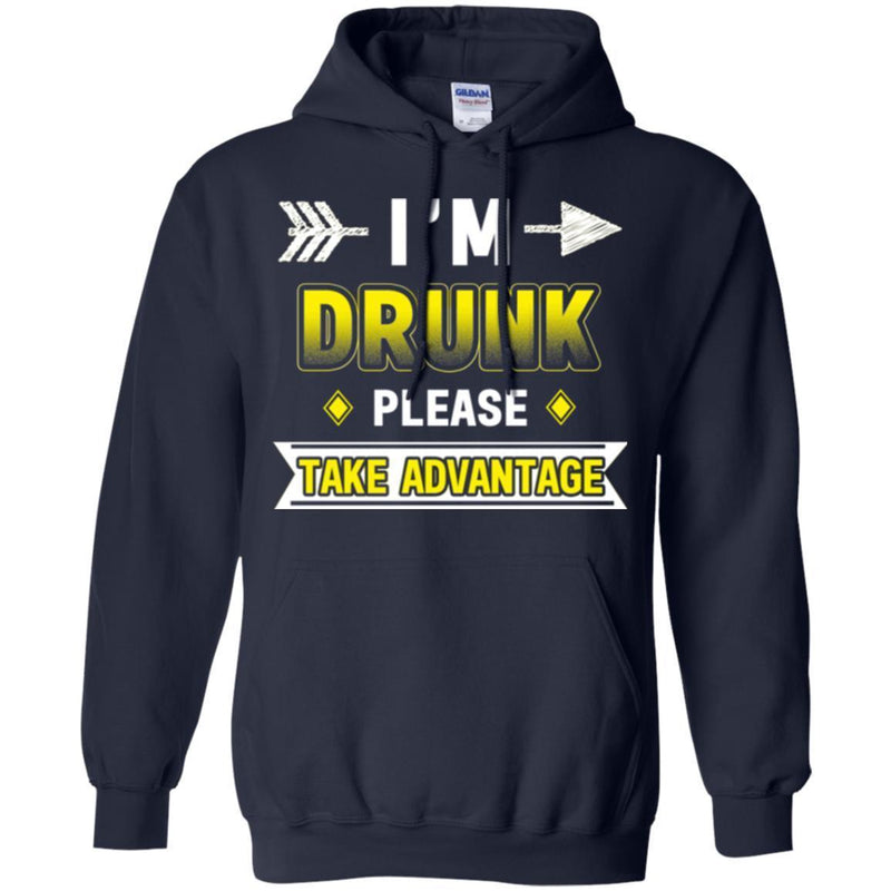 Beer T-Shirt I'm Drunk Please Take Advantage Funny Drinking Lovers Interesting Gift Tee Shirt CustomCat