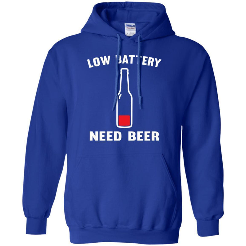 Beer T-Shirt Low Battery Need Beer Funny Drinking Lovers Interesting Gift Tee Shirt CustomCat
