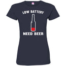 Beer T-Shirt Low Battery Need Beer Funny Drinking Lovers Interesting Gift Tee Shirt CustomCat