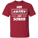 Beer T-Shirt Not Angry Just Sober Funny Drinking Lovers Interesting Gift Tee Shirt CustomCat