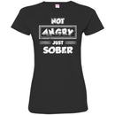 Beer T-Shirt Not Angry Just Sober Funny Drinking Lovers Interesting Gift Tee Shirt CustomCat