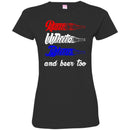 Beer T-Shirt Red White Blue And Beer Too Funny Drinking Lovers Interesting Gift Tee Shirts CustomCat