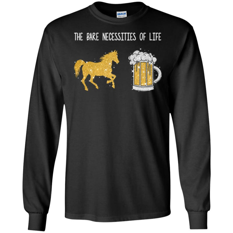 Beer T-Shirt The Bare Necessities Of Life Will Come To You For Horse Beer Gold Lovers Tee Shirt CustomCat