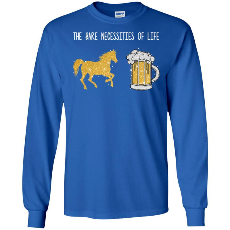 Beer T-Shirt The Bare Necessities Of Life Will Come To You For Horse Beer Gold Lovers Tee Shirt CustomCat