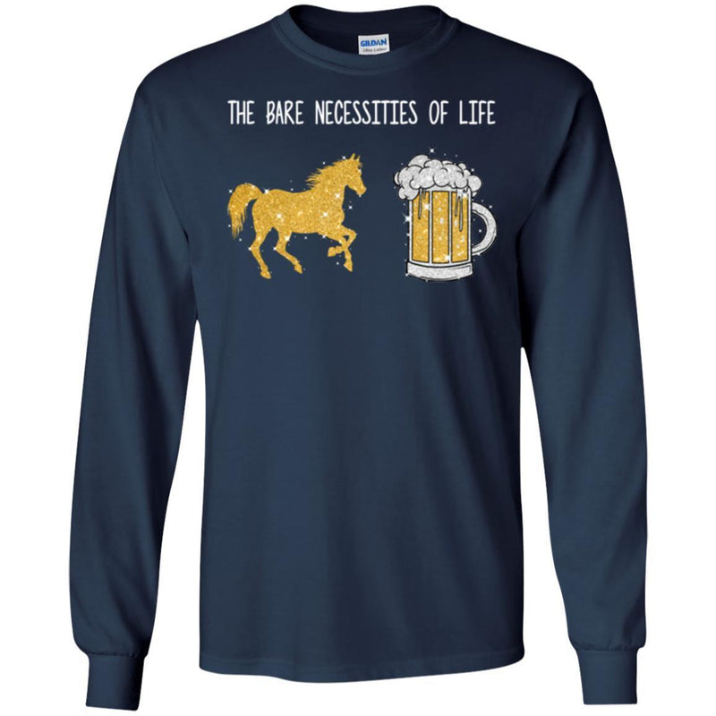 Beer T-Shirt The Bare Necessities Of Life Will Come To You For Horse Beer Gold Lovers Tee Shirt CustomCat