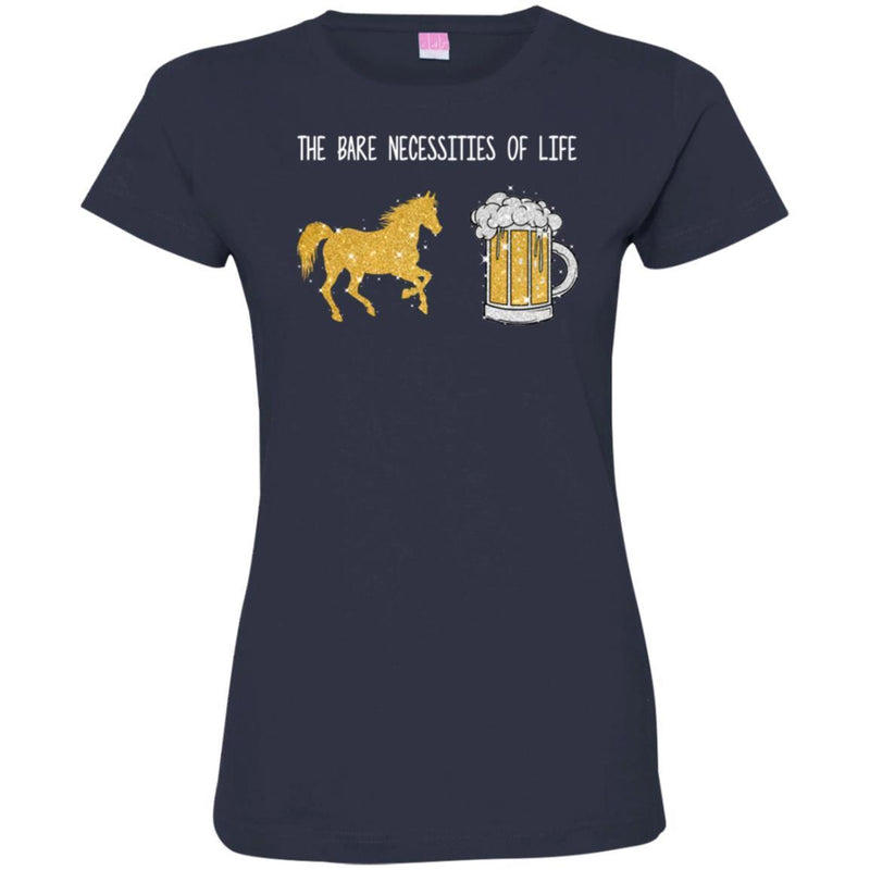 Beer T-Shirt The Bare Necessities Of Life Will Come To You For Horse Beer Gold Lovers Tee Shirt CustomCat