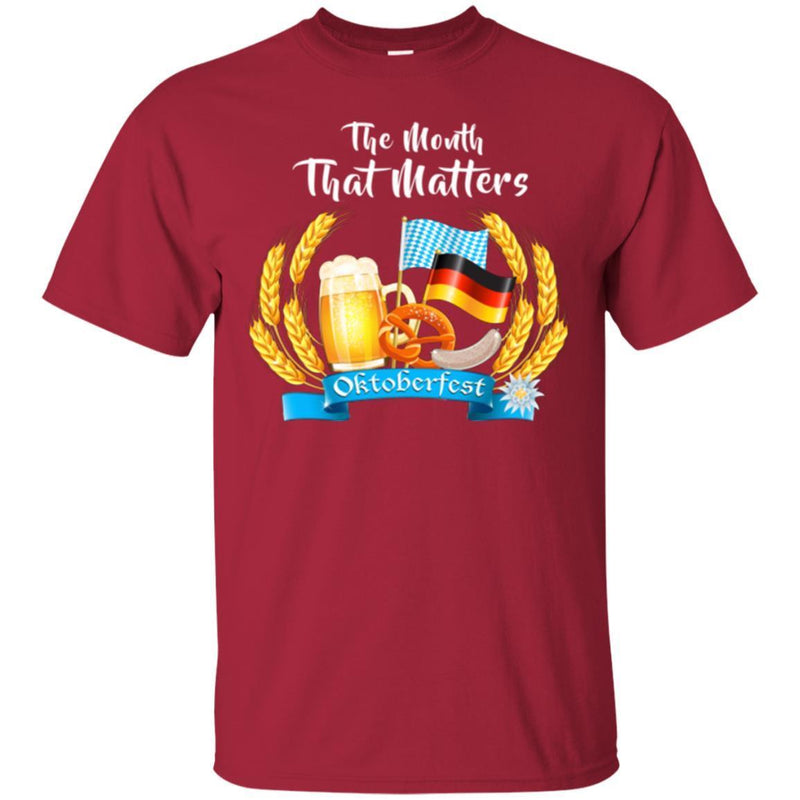 Beer T-Shirt The Month That Matters Oktoberfest Funny Drinking Lovers Shirts CustomCat