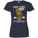 Beer T-Shirt This Girl Loves Her Beer And Camping Funny Drinking Lovers Gift Tee Shirt CustomCat