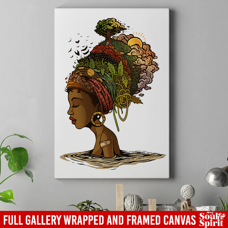 Black And Boujee Canvas - African American Girl Art Canvas