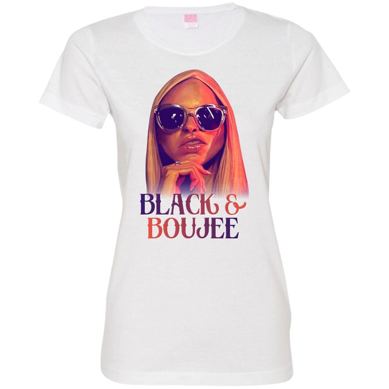 Black and Boujee Funny T-shirt CustomCat