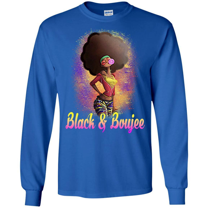 Black And Boujee Funny T-shirt For Melanin Popping Queens CustomCat