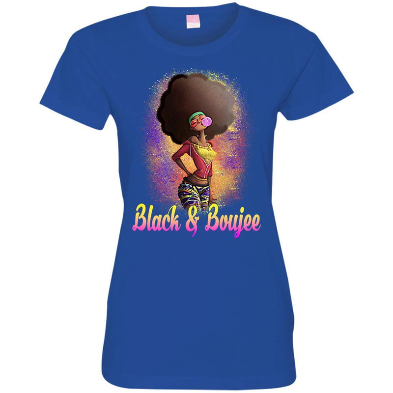 Black And Boujee Funny T-shirt For Melanin Popping Queens CustomCat