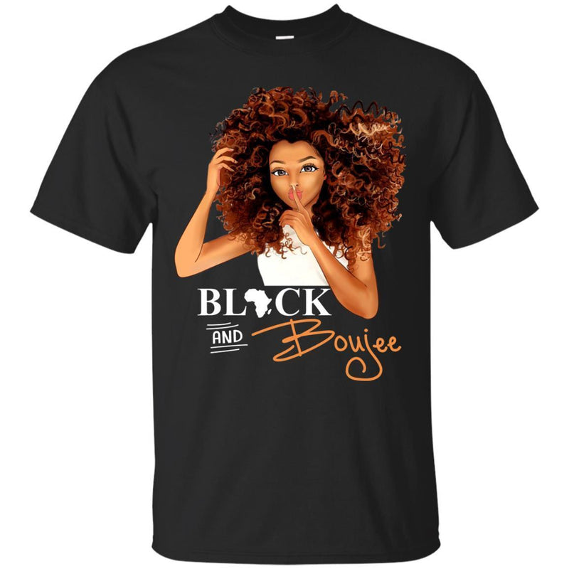 Black And Boujee Funny T-shirt for Melanin Queens CustomCat