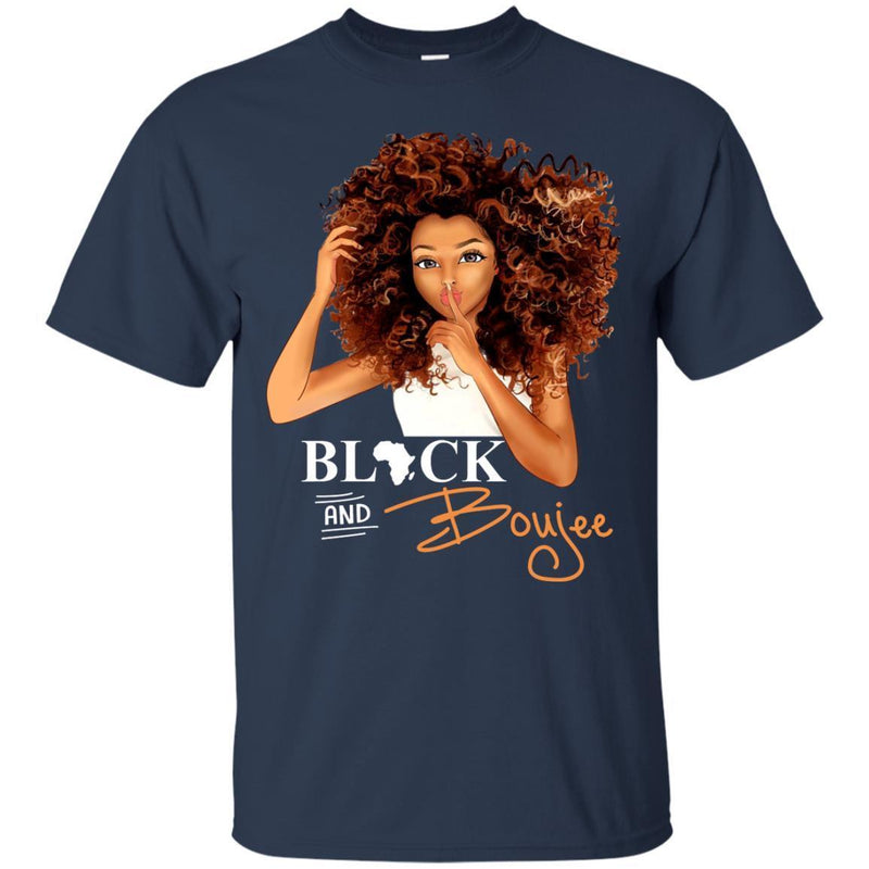 Black And Boujee Funny T-shirt for Melanin Queens CustomCat