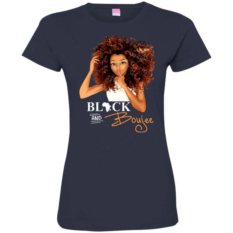 Black And Boujee Funny T-shirt for Melanin Queens CustomCat