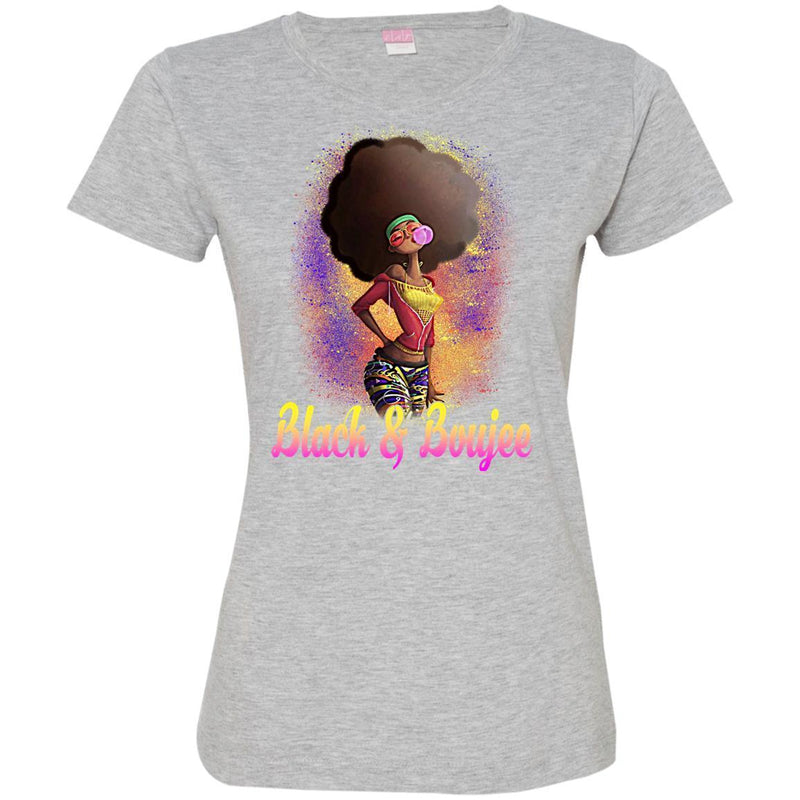 Black And Boujee T-shirt For Black Queen Melanin Women CustomCat