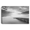 Black And White Ocean Dock Canvas For Living Room Decor Family - CANLA75 - CustomCat