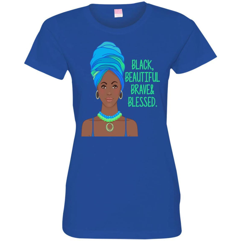 Black Beautiful Brave And Blessed Black History Month T-Shirt for Women African Pride Shirts CustomCat