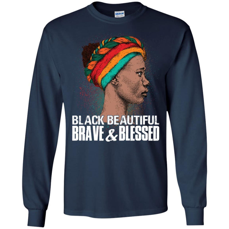 Black Beautiful Brave and Blessed T-shirts for Queens CustomCat