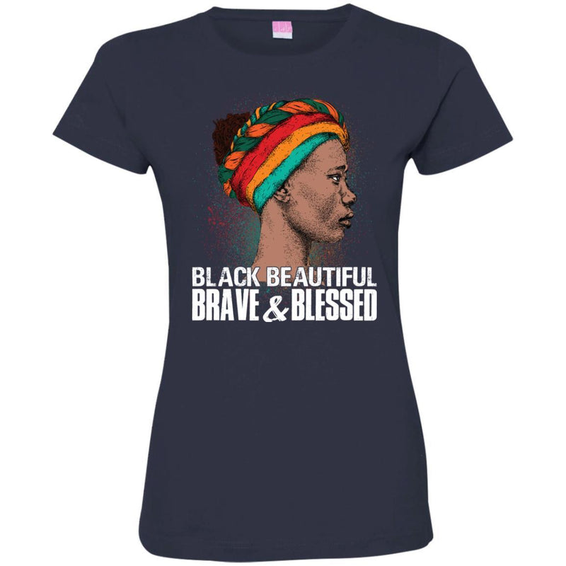 Black Beautiful Brave and Blessed T-shirts for Queens CustomCat