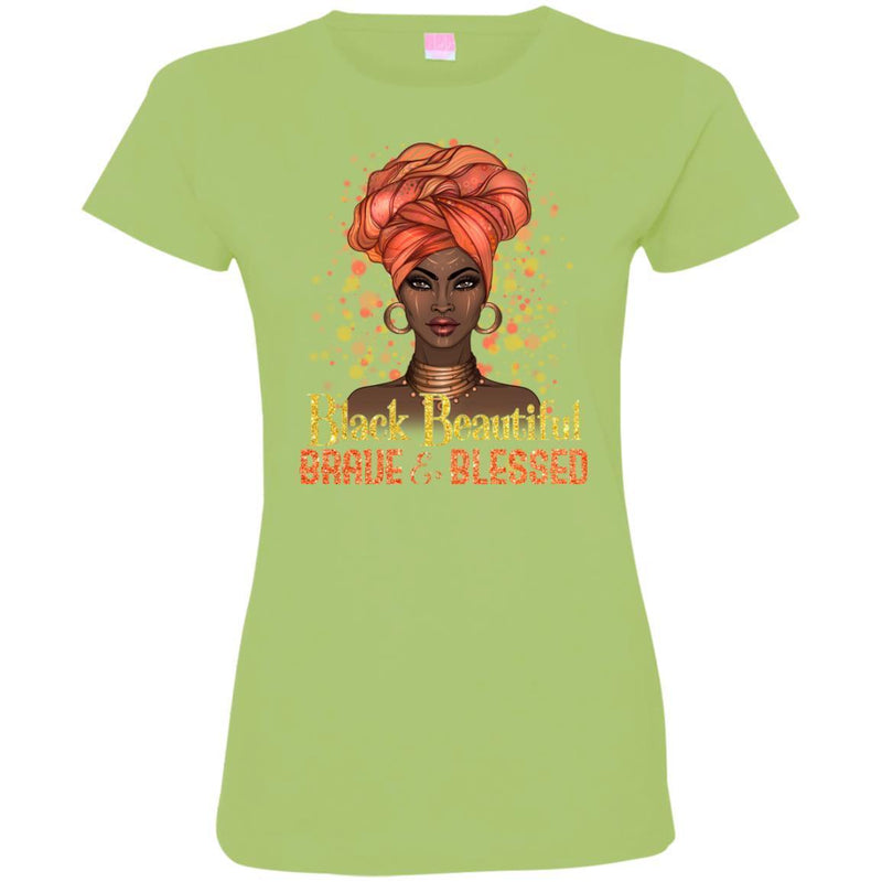 Black Beautiful Brave Blessed T-shirts CustomCat