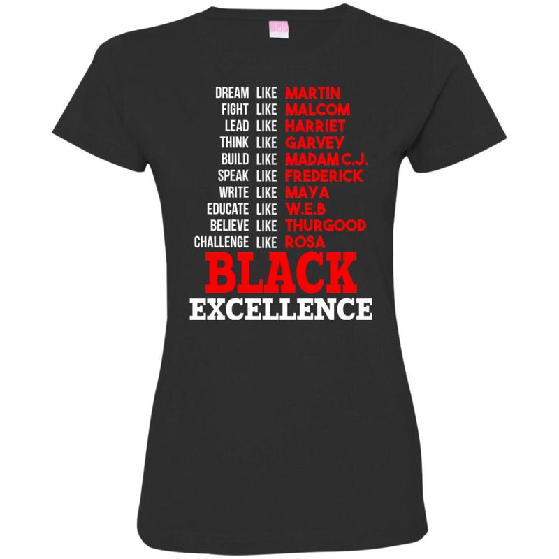 Black Excellence Funny T-shirts CustomCat