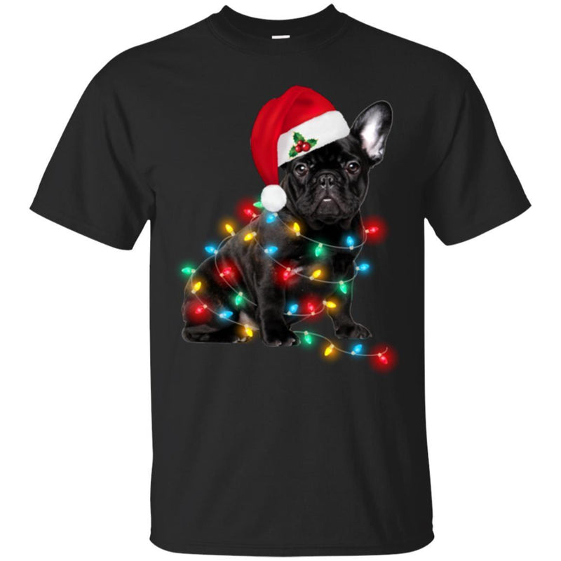 Black French Bulldog Light Around Body Funny Gift Lover Dog Tee Shirt CustomCat