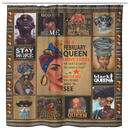 Black Girl February Queen African American Shower Curtains For Bathroom
