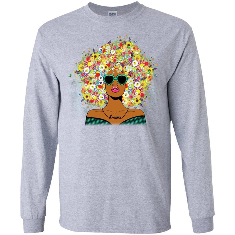 Black Girl Flower Girl T-shirt For Melanin Queens CustomCat