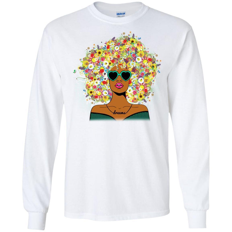 Black Girl Flower Girl T-shirt For Melanin Queens CustomCat