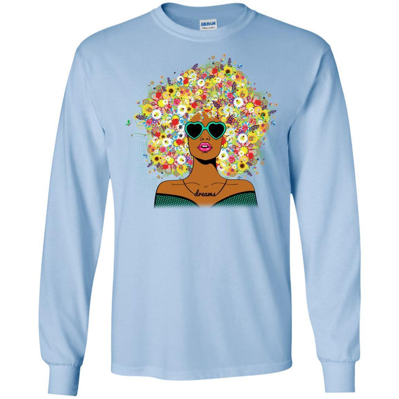 Black Girl Flower Girl T-shirt For Melanin Queens CustomCat