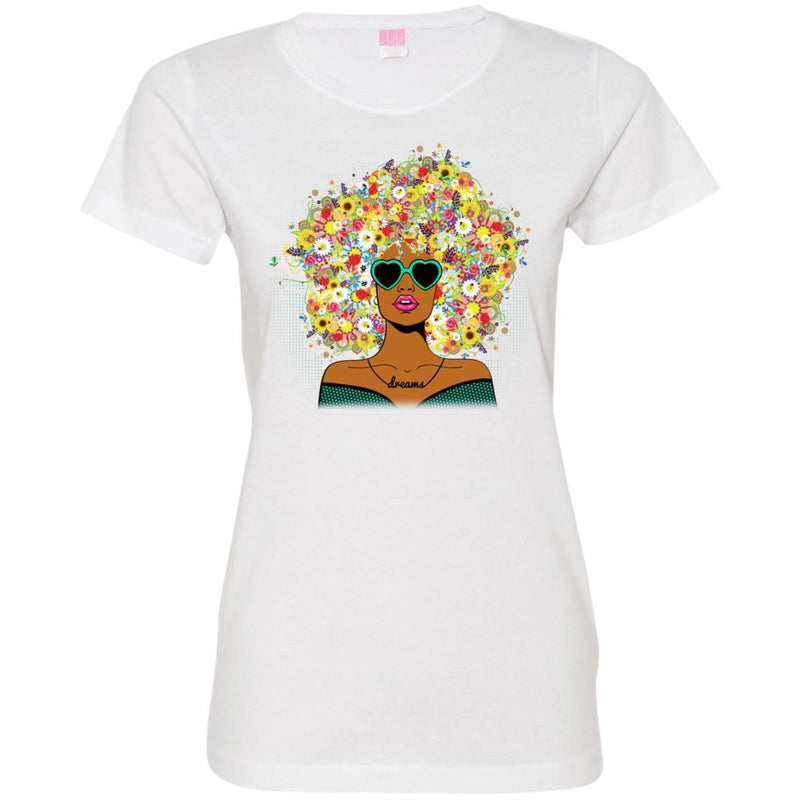 Black Girl Flower Girl T-shirt For Melanin Queens CustomCat