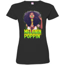 Black Girl T-Shirt Melanin Poppin Proud African American Woman Pride Tees Shirts CustomCat