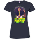 Black Girl T-Shirt Melanin Poppin Proud African American Woman Pride Tees Shirts CustomCat