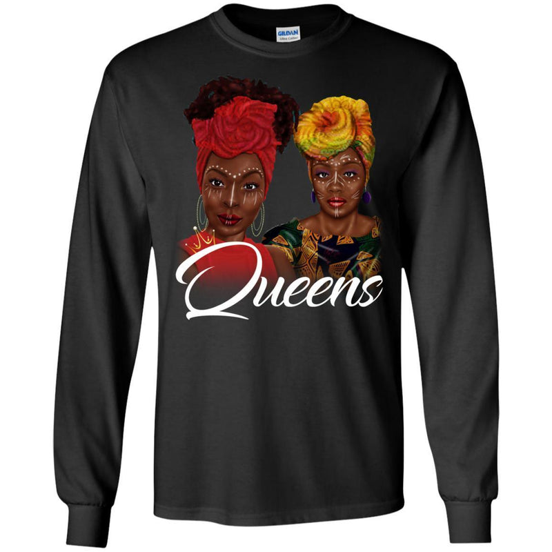 Black Girl T-Shirt Queens African American Girl Tees Gift Shirts CustomCat