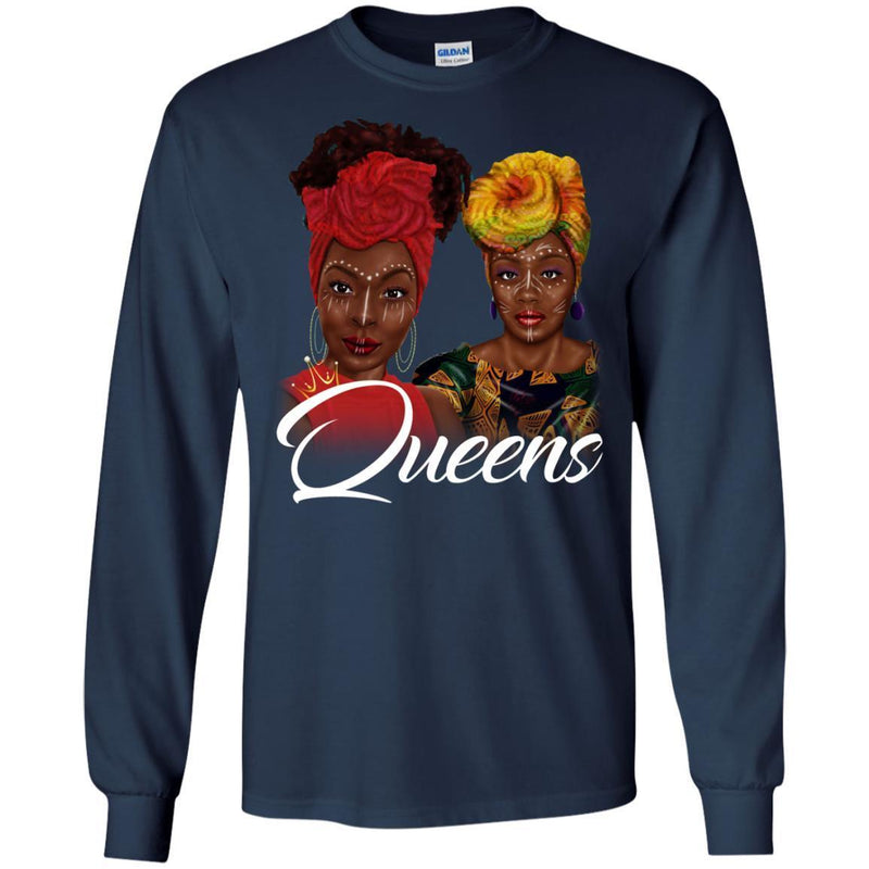 Black Girl T-Shirt Queens African American Girl Tees Gift Shirts CustomCat