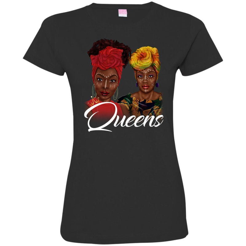 Black Girl T-Shirt Queens African American Girl Tees Gift Shirts CustomCat
